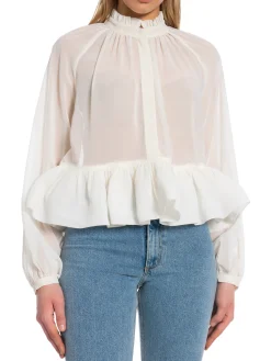 BY MALINA BLOUSE ALVA FRILL VANILLA