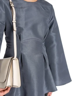 BY MALINA BLOUSE ARIELLE PEPLUM SHAPED SMOKE