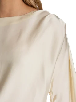 BY MALINA BLOUSE MACKENZIE WIDE SLEEVE DRAPED VANILLA