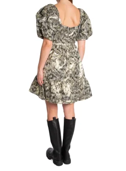 BY MALINA DRESS COLUMBINE MULTI METALLIC