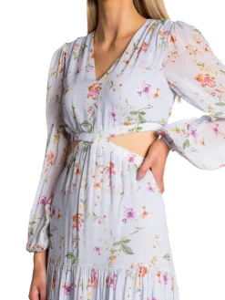 BY MALINA DRESS HOLLIE SOFT FLORAL SKY BLUE