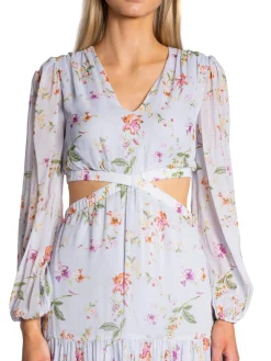 BY MALINA DRESS HOLLIE SOFT FLORAL SKY BLUE