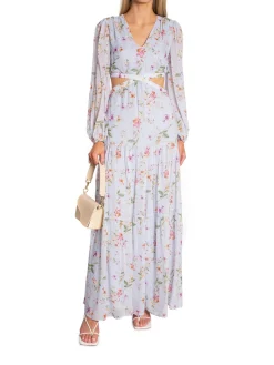 BY MALINA DRESS HOLLIE SOFT FLORAL SKY BLUE