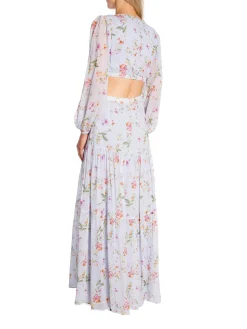 BY MALINA DRESS HOLLIE SOFT FLORAL SKY BLUE