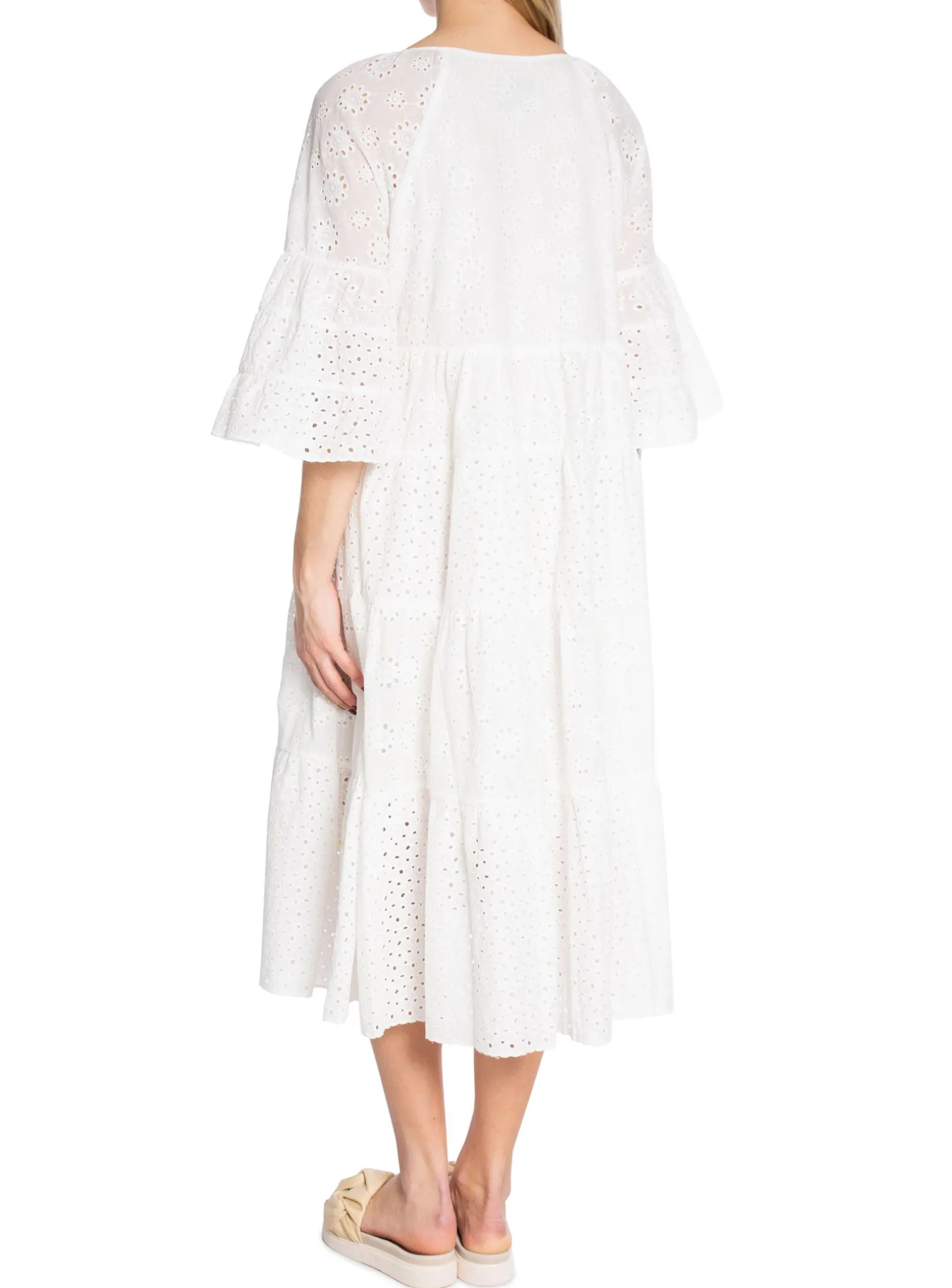 BY MALINA DRESS FLEUR MAXI WHITE