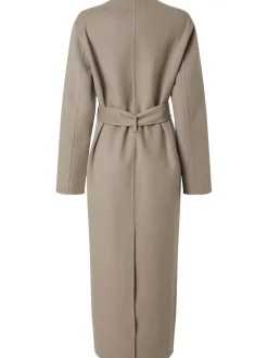 CALVIN KLEIN COAT DOUBLE FACED WOOL MAXI CINDER