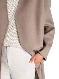 CALVIN KLEIN COAT DOUBLE FACED WOOL MAXI CINDER