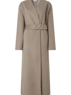 CALVIN KLEIN COAT DOUBLE FACED WOOL MAXI CINDER