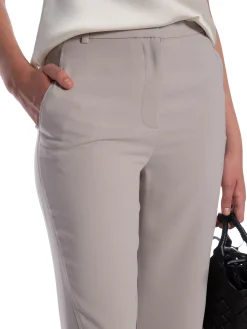 CALVIN KLEIN PANTS STRUCTURE TWILL WIDE LEG PANT SAND PEBBLE