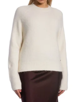 CALVIN KLEIN SWEATER ALPACA BLEN RELAXD YAC ANTIQUE WHITE