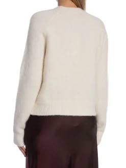 CALVIN KLEIN SWEATER ALPACA BLEN RELAXD YAC ANTIQUE WHITE