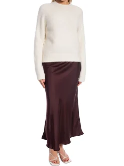 CALVIN KLEIN SWEATER ALPACA BLEN RELAXD YAC ANTIQUE WHITE