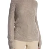 CALVIN KLEIN SWEATER SILK BLEND RELAXED SILVER LINING