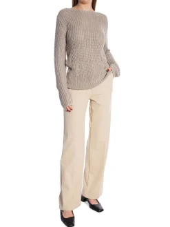 CALVIN KLEIN SWEATER SILK BLEND RELAXED SILVER LINING