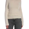 CALVIN KLEIN TOP JERSEY C-NECK METAL TOP SESERT SAND DUNE