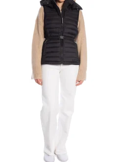 CALVIN KLEIN VEST PADDED WAIST SMOCK BLACK