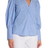 CO´COUTURE BLOUSE ADDIE STRIPE PALE BLUE
