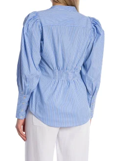 CO´COUTURE BLOUSE ADDIE STRIPE PALE BLUE