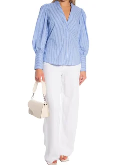 CO´COUTURE BLOUSE ADDIE STRIPE PALE BLUE