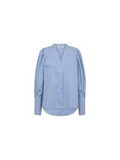 CO´COUTURE BLOUSE ADDIE STRIPE PALE BLUE