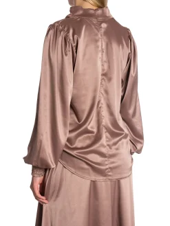 CO´COUTURE BLOUSE CAMERON WATERFALL LS WALNUT