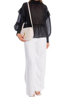 CO'COUTURE BLOUSE MONIQUE FRILL BLACK