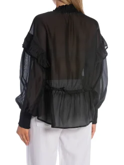 CO'COUTURE BLOUSE MONIQUE FRILL BLACK