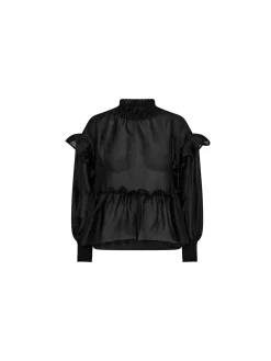 CO'COUTURE BLOUSE MONIQUE FRILL BLACK