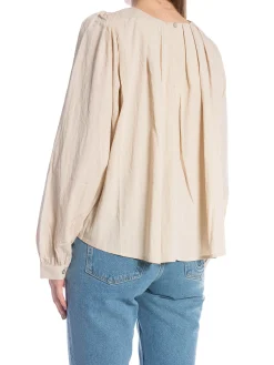 CO'COUTURE BLOUSE VIVACC PLEAT POWDER