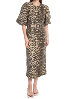 CO´COUTURE DRESS LEO PUFF KHAKI