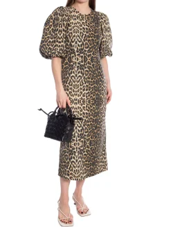 CO´COUTURE DRESS LEO PUFF KHAKI