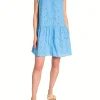 CO´COUTURE DRESS POLA ANGLAISE CLEAR BLUE