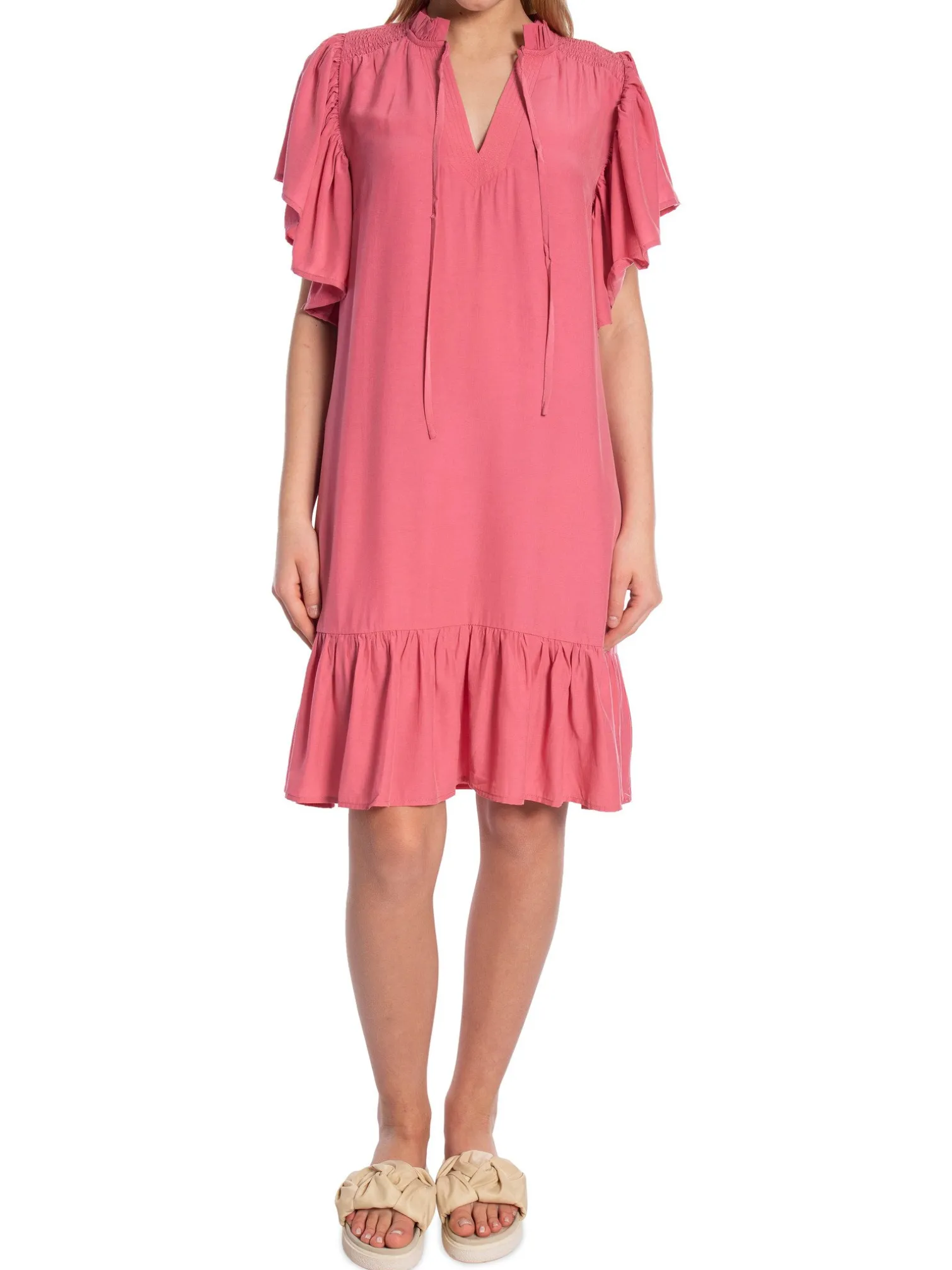 CO´COUTURE DRESS TORA FRILL BLUSH