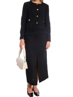 CO'COUTURE JACKET VOLA CROP COCKTAIL BLACK