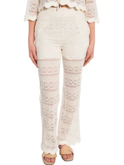 CO'COUTURE PANTS LARACC CROCHET OFF WHITE