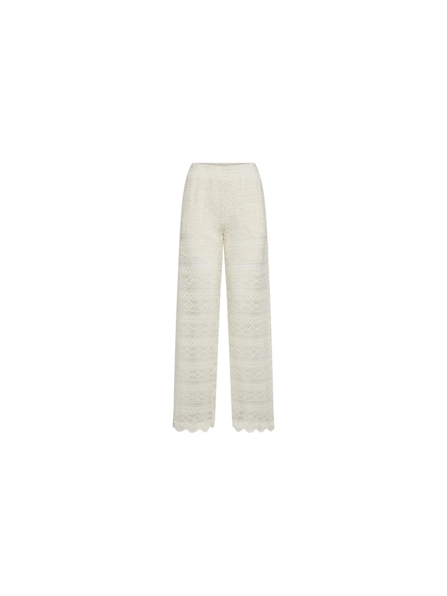 CO'COUTURE PANTS LARACC CROCHET OFF WHITE