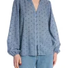 CO´COUTURE SHIRT DOTTIE V-SHIRT DUSTY BLUE