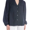 CO'COUTURE SHIRT LULUCC SMOCK NAVY