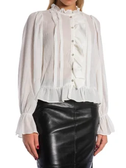 CO'COUTURE SHIRT MELINA FRILL WHITE
