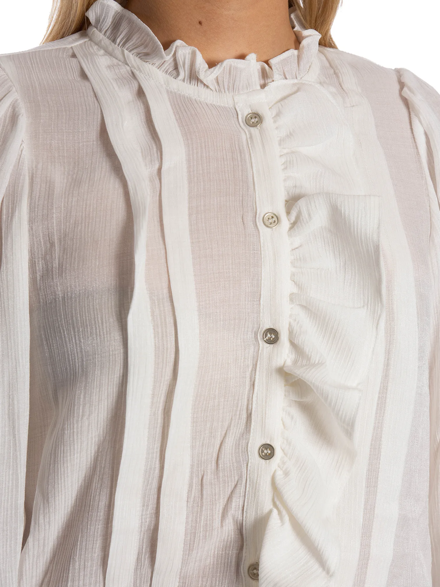CO'COUTURE SHIRT MELINA FRILL WHITE