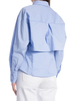 CO'COUTURE SHIRT SANDYCC DOUBLE LAYER PALE BLUE