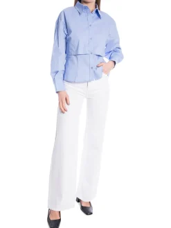 CO'COUTURE SHIRT SANDYCC DOUBLE LAYER PALE BLUE