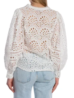 CO´COUTURE SHIRT VIOLA ANGLAISE WHITE