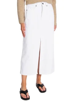 CO'COUTURE SKIRT VIKA SLIT DENIM WHITE