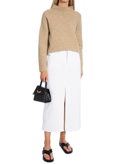 CO'COUTURE SKIRT VIKA SLIT DENIM WHITE