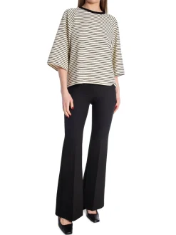 CO´COUTURE TOP ERIN STRIPE TEE WHITEBLACK