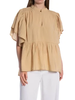 CO'COUTURE TOP MELVIN FRILL POWDER