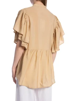 CO'COUTURE TOP MELVIN FRILL POWDER