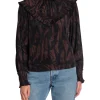 COPENHAGEN MUSE BLOUSE FRILL BLACK
