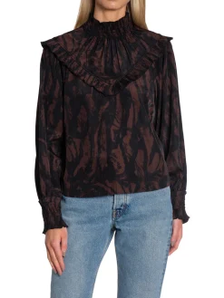 COPENHAGEN MUSE BLOUSE FRILL BLACK